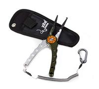 Zite Fishing - Alicates de pesca con múltiples anzuelos como herramienta de pesca, alicates de anillo de sujeción, alicates de liberación de anzuelos, cortador de cuerdas y más con bolsa, desenganche