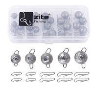 Zite Fishing Cheburashka Plomo Jig Jig Jigs - Bottom Jigs - Cables intercambiables de plomo 6-14 g - 30 unidades en caja de plomo Cheburaschka bolas