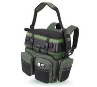 Zite Fishing Mochila Multifuncional con Asiento - Incluye 4 Cajas de plástico en la Tapa - Ideal para Guardar Accesorios de Pesca