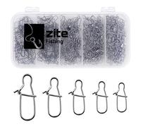 Zite Fishing Pesca Eslabón rápido Enlace Clip - 150 Pcs Snap Conector Pines - Terminal Tackle Swivels Kit