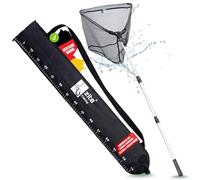 Zite Fishing Red de Pesca De Mano con Malla de Goma - Plegable Telescópica 2,10m