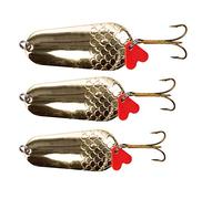 Zite Juego de 3 señuelos de pesca para lucio, lucio, perca, lucioperca, perca, spinning, color dorado, 16-34 g