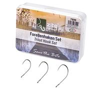 Zite Fishing - Anzuelos para trucha, 30 unidades, 3 tamaños en caja, accesorios para pesca de trucha