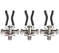 Zite Juego de soportes para caña de pescar - 3 unidades de soportes ajustables - Grips de aluminio - Pesca de carpa y más