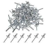 Zithgen 100 PCS Remaches Ciegos 50 * 20 * 16mm, Remaches Ciegos de Cabeza de Cúpula Remaches Ciegos de Aluminio con Brida Grande Remaches de Extremo Cerrado para Chapa Carpintería Industrial