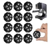 Zithgen 12 PCS Ruedas de Bolas para Muebles, Ruedas Adhesivas para Muebles Rueda Giratoria Pequeñas Rueda para Mueble de Plástico Ruedas Universal Autoadhesivas 360°para Armarios Papeleras