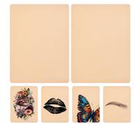 Zithgen 16 PCS Piel Sintetica Tatuaje 3mm, Piel de Práctica de Tatuaje 20 * 15cm Piel de Tatuaje Falsa de Doble Cara Piel para Ejercicios de Tatuaje Piel de Tatuaje para Principiantes y Artistas