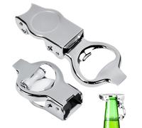Zithgen 2 PCS Abridor de Botellas de Cerveza Plegable, Abridor y Sellador de Botellas 3 en 1 Abrebotellas de Acero Inoxidable Abridor Botellas Multifuncional con Tapa de Botella para Viajes Bar Hotel
