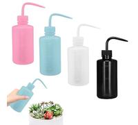 Zithgen 4 PCS Botella de Lavado 250ML, Botella de Plástico para Exprimir Botella de Lavado Químico Botella de Riego Laboratorio Botellas Comprimibles con Boquilla Estrecha para Planta, Laboratorio