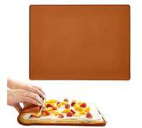 Zithgen Alfombrilla de Silicona 40 * 30 * 0.8cm, Bandejas de Siliconas con Bordes Bandeja Hornear Silicona Estera de Rollo de Pastel Swiss Roll Cake Mat para Cocinar, Hornear, Galletas (Marrón)