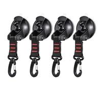 ZITUZY 4 Piezas Ventosas Furgoneta Camper, Anclaje de Ventosas, Ventosas Fuertes Amarran, para Casa, Acampar, Coche, Toldo (Negro)