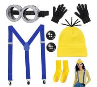 ZITUZY Accesorios de Disfraces Minion Carnaval Adultos Niños, Minion Costume, Accesorios de Disfraces Halloween Adultos Niños, para Fiestas de Disfraces de Carnaval