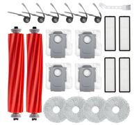 ZITUZY Juego de accesorios de repuesto para Roborock QV 35A / QR 798 / QR 598 / QR 598, 2 cepillos principales, 4 filtros HEPA, 6 cepillos laterales, 4 almohadillas de limpieza, 4 bolsas para el polvo