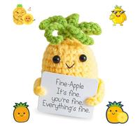 ZITUZY Pocket Hug patata positiva, patata positiva con tarjeta de energía positiva, muñeca creativa de lana de punto para mujeres, regalo de despedida colegas, regalos para la mejor novia (C - manzana