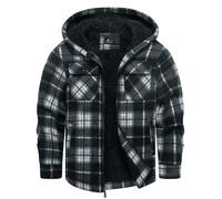 zitysport Chaqueta Niños Camisa Invierno Gruesa Sudadera con Capucha A Cuadros Niño Cremallera Cálida De Franela Chicos Sudadera Aire Libre Forrado Invierno Para Bolsillo(Blanco 2XL)