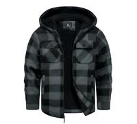zitysport Chaqueta Niños Camisa Invierno Gruesa Sudadera con Capucha A Cuadros Niño Cremallera Cálida De Franela Chicos Sudadera Aire Libre Forrado Invierno Para Bolsillo(Gris XL)