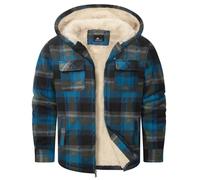 zitysport Chaqueta Niños Camisa Invierno Gruesa Sudadera con Capucha A Cuadros Niño Cremallera Cálida De Franela Chicos Sudadera Aire Libre Forrado Invierno Para Bolsillo(Azul Amarillo Negro L)