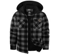zitysport Chaqueta Niños Camisa Invierno Gruesa Sudadera con Capucha A Cuadros Niño Cremallera Cálida De Franela Chicos Sudadera Aire Libre Forrado Invierno Para Bolsillo(Gris Oscuro 2XL)