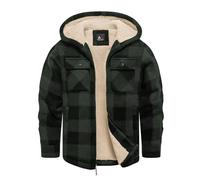 zitysport Chaqueta Niños Camisa Invierno Gruesa Sudadera con Capucha A Cuadros Niño Cremallera Cálida De Franela Chicos Sudadera Aire Libre Forrado Invierno Para Bolsillo(Verde M)