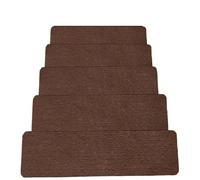 ZIUBMVDYC Peldaños Antideslizantes para escaleras, Alfombra Antideslizante Lavable for escalones de Escalera, 76 x 20 cm, Paquete de 5, Multicolor(5pcs Brown)