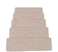 ZIUBMVDYC Peldaños Antideslizantes para escaleras, Alfombra Antideslizante Lavable for escalones de Escalera, 76 x 20 cm, Paquete de 5, Multicolor(5pcs Light Brown)