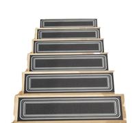 ZIUBMVDYC Peldaños Antideslizantes para escaleras, Peldaños de Escalera autoadhesivos Antideslizantes for Interiores, Multicolor, 76 x 20 cm, Paquete de 6 o 9(Dark Gery,76x20cm 6piece)