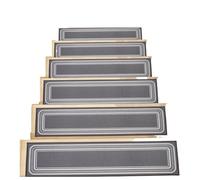 ZIUBMVDYC Peldaños Antideslizantes para escaleras, Peldaños de Escalera autoadhesivos Antideslizantes for Interiores, Multicolor, 76 x 20 cm, Paquete de 6 o 9(Gery,76x20cm 6piece)