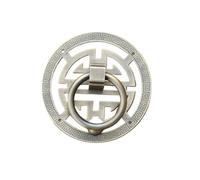 ZIUBMVDYC Tiradores de anillo vintage para cajones, Tiradores de cajón for puerta gabinete, anillo cobre tallado, latón bronce, 6,5-10cm(6.5cm Bronze)