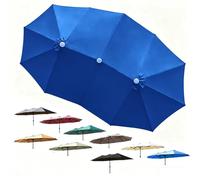 ZIUSFAC 460x270cm Tela De Recambio para Sombrilla Doble 12 Varillas Cubierta De Repuesto para Sombrilla De Patio Grande Toldo De Recambio De Sombrilla Exteriores(Sapphire Blue)