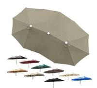 ZIUSFAC 460x270cm Tela De Recambio para Sombrilla Doble 12 Varillas Cubierta De Repuesto para Sombrilla De Patio Grande Toldo De Recambio De Sombrilla Exteriores(Topaz)
