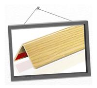 ZIUSFAC Blanca Perfil Angular De PVC Protector De Bordes Autoadhesivo Tira Protectora De Bordes 2.5cm × 1m Protector De Esquina, Protecciones Para Bordes Y Esquinas Cantoneras De Pared(Oak,2.5x120cm/1
