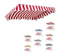 ZIUSFAC Cubierta De Toldo De Repuesto 142×120 195×112 Techo De Repuesto Para Columpio Jardin Toldo Recambio Balancín Funda Stripe Para Columpio De Patio 2/3 Plazas(Red,191x120cm/75x47in)