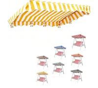 ZIUSFAC Cubierta De Toldo De Repuesto 142×120 195×112 Techo De Repuesto Para Columpio Jardin Toldo Recambio Balancín Funda Stripe Para Columpio De Patio 2/3 Plazas(Yellow,195x112cm/76.8x44in)