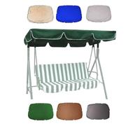 ZIUSFAC Cubierta Para Balancín De Jardin Gris Toldo De Balancín Jardin De Poliéster Cubierta De Toldo Universal Techo De Repuesto Para Balancín 142x120cm(Dark green,210x145cm/83x57in)