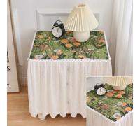 ZIUSFAC Funda para Mesita De Noche 45×45cm Mantel Cuadrado Pequeño Lino Antipolvo Cuadrada para Tela(E,40x40x45cm/15.7x15.7x17.7in)