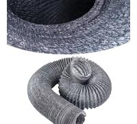 ZIUSFAC Manguera De Admisión De Aire Gris Manguera Flexible Ø76mm 100mm Manguera De Ventilación De Aluminio Tubo De Ventilación Para Extractor De Aire(10m/32.8ft,425mm/16.7in)