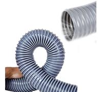 ZIUSFAC Manguera De Aire Acondicionado Ø70mm 100mm 130mm Conducto Flexible Tubo De Ventilación Para Extractor De Polvo Gris Manguera De Recogida De Polvo(6m/19.6ft,130mm(5.1in))