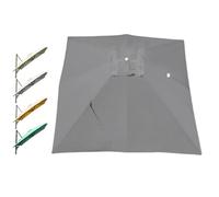 ZIUSFAC Sombrilla De Repuesto Rectangular Toldo De Repuesto Para Parasol Excéntrico 250×250cm 300×300cm Tela De Recambio Para Sombrilla 8 Costillas Toldo De Recambio Para Parasol Terraza(Gray,3x3 (9.8