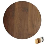 ZIUSFAC Tablero De Madera Tablero De Mesa Redondo 50 60 70 80 90 100cm Superficie De Mesa Redonda Tablero De Repuesto para Cocina Terraza(Walnut,60cm/23.6in)