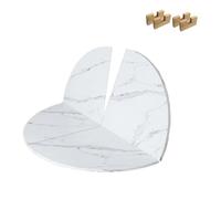 ZIUSFAC Tablero Plegable Superficie De Mesa De Madera Mesa Extensible Sin Patas Tablero De Repuesto Ahorra Espacio Extensor De Mesa Redondo 100cm 170cm(170cm/67in)