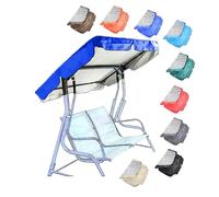 ZIUSFAC Techo De Repuesto Para Columpio Jardin 142×120cm 190x120cm Toldo De Repuesto Para Silla Colgante 210D Tela Oxford Toldo Recambio Balancín Exterior 2/3 Plazas(Royal blue,190x120cm/75x47in)