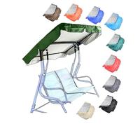 ZIUSFAC Techo De Repuesto Para Columpio Jardin 142×120cm 190x120cm Toldo De Repuesto Para Silla Colgante 210D Tela Oxford Toldo Recambio Balancín Exterior 2/3 Plazas(Dark green,142x120cm/56x47in)