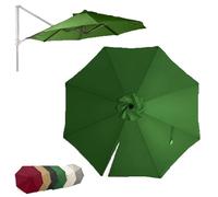 ZIUSFAC Tela De Recambio para Sombrilla Redondo 300cm 350cm Toldo De Repuesto para Parasol Excentrico Cubierta De Repuesto para Sombrilla De Mercado 8 Varillas(Dark Green,300cm (9.8ft))