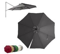 ZIUSFAC Tela De Recambio para Sombrilla Redondo 300cm 350cm Toldo De Repuesto para Parasol Excentrico Cubierta De Repuesto para Sombrilla De Mercado 8 Varillas(Gray,300cm (9.8ft))
