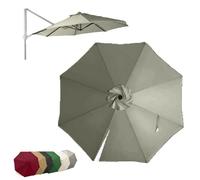 ZIUSFAC Tela De Recambio para Sombrilla Redondo 300cm 350cm Toldo De Repuesto para Parasol Excentrico Cubierta De Repuesto para Sombrilla De Mercado 8 Varillas(Top,300cm (9.8ft))