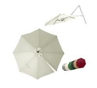 ZIUSFAC Tela De Recambio para Sombrilla Redondo Toldo De Repuesto para Parasol Excentrico 3.0 3.35 3.5m Cubierta De Repuesto para Sombrilla De Mercado 8 Varillas(Beige,350cm(11.5ft))