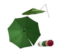 ZIUSFAC Tela De Recambio para Sombrilla Redondo Toldo De Repuesto para Parasol Excentrico 3.0 3.35 3.5m Cubierta De Repuesto para Sombrilla De Mercado 8 Varillas(Dark Green,300cm (9.8ft))