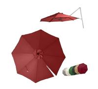 ZIUSFAC Tela De Recambio para Sombrilla Redondo Toldo De Repuesto para Parasol Excentrico 3.0 3.35 3.5m Cubierta De Repuesto para Sombrilla De Mercado 8 Varillas(Burgundy,300cm (9.8ft))