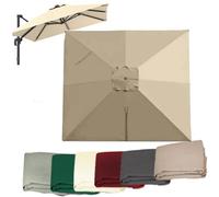 ZIUSFAC Tela De Repuesto Parasol Excentrico 250x250cm 300x300cm Toldo De Recambio Grandes Toldo De Repuesto para Sombrilla Cuadrada Recambio Tela Sombrilla(Khaki,300x300cm (9.8x9.8ft))