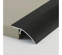 ZIUSFAC Tira De Transición para Umbral Altura A 7-55mm Perfil De Compensación para Borde De Umbral Perfil De Unión, 90 Cm Tira De Borde De Umbral De Transición(Black,High 2cm(4/5in))